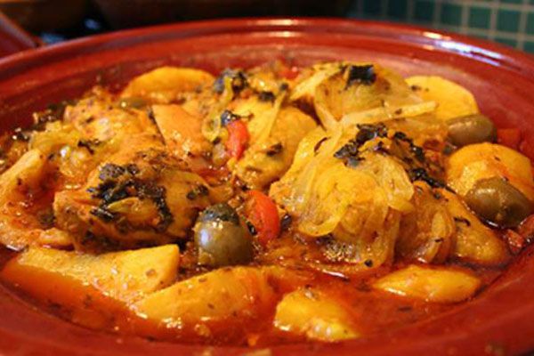 Chicken Tagine with potatoes and olives